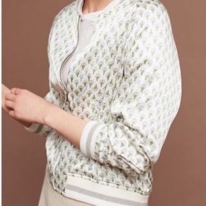 Like new Anthropologie Satin Varsity Jacket medium